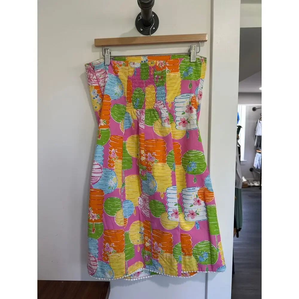 Vintage Lilly Pulitzer Strapless Dress Size 6